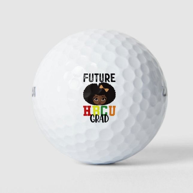 Future HBCU Grad Girl Graduation Black College Golf Balls (Front)