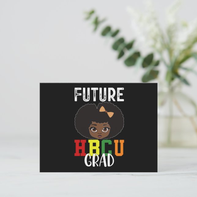 Future HBCU Grad Girl Graduation Black College Postcard (Standing Front)