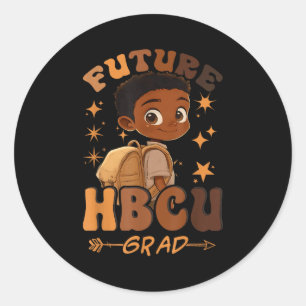 Future hbcu grad history black boy graduation hbcu classic round sticker