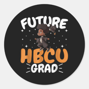 Future Hbcu Grad History Black Boy Graduation Hbcu Classic Round Sticker