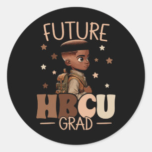 Future Hbcu Grad History Black Boy Graduation Hbcu Classic Round Sticker