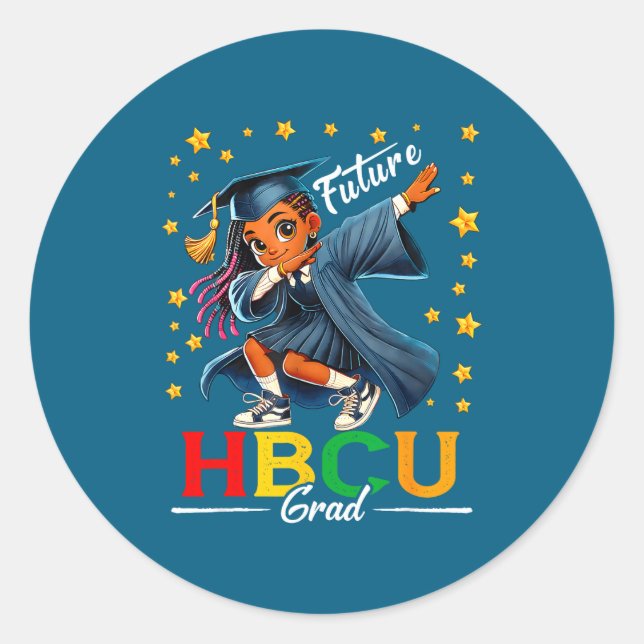 Future Hbcu Grad History Black Classic Round Sticker (Front)