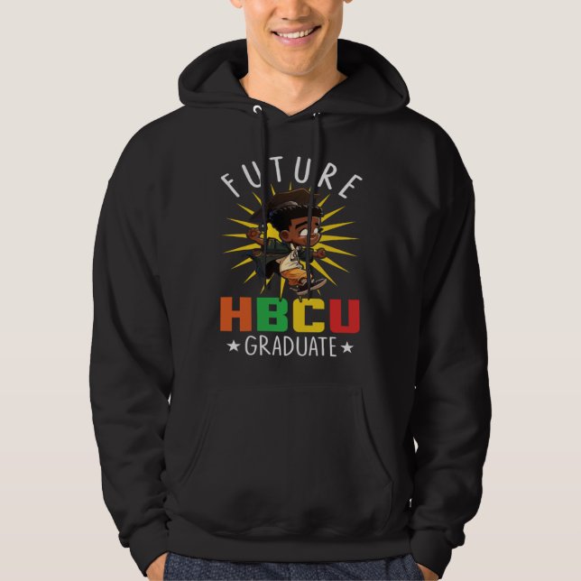 Future HBCU Grad History Black College Youth Black Hoodie (Front)