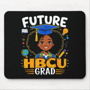 Future Hbcu Grad Kids Black Girl Afro Black Histor Mouse Mat