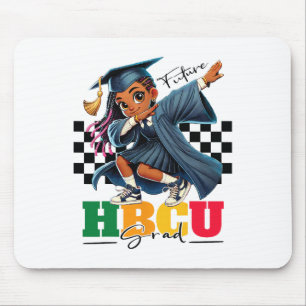 Future Hbcu Grad Kids Black Girl Afro Black Histor Mouse Mat