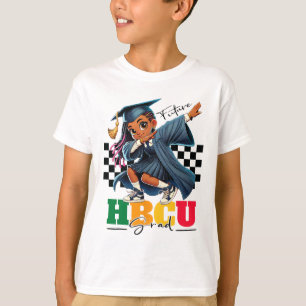 Future Hbcu Grad Kids Black Girl Afro Black Histor T-Shirt