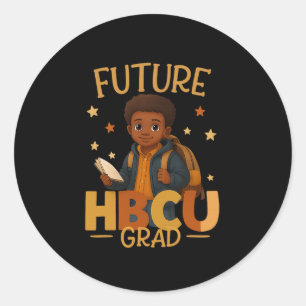 Future Hbcu Graduate Afro Black Boy College Gradua Classic Round Sticker
