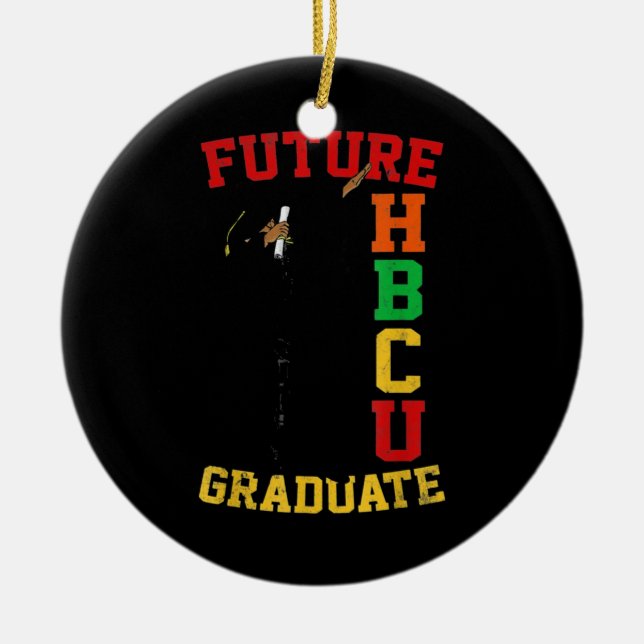 Future HBCU Graduate Ceramic Tree Decoration (Front)