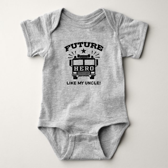 Future Hero Like My Uncle Baby Bodysuit (Front)