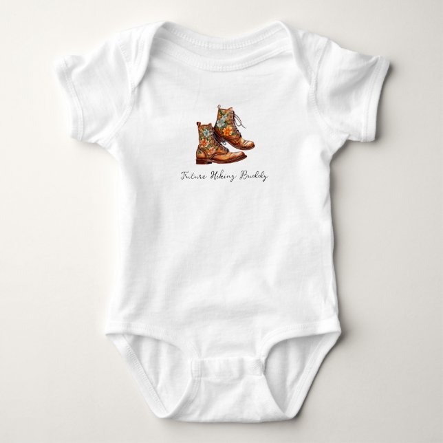 Future Hiking Buddy Boots Baby Bodysuit (Front)