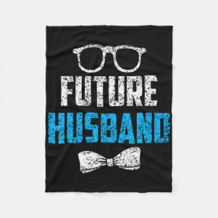 Future Husband Bachelor Party Wedding Groom Saying Fleece Blanket