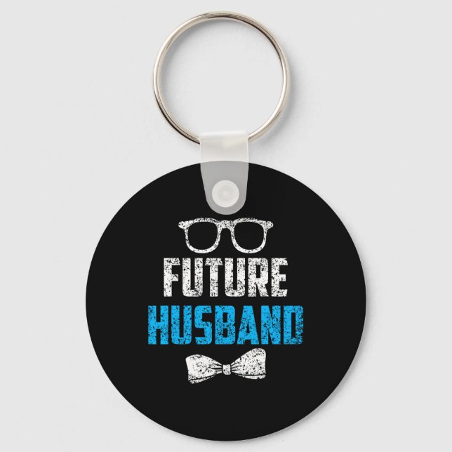 Future Husband Bachelor Party Wedding Groom Saying Key Ring (Front)