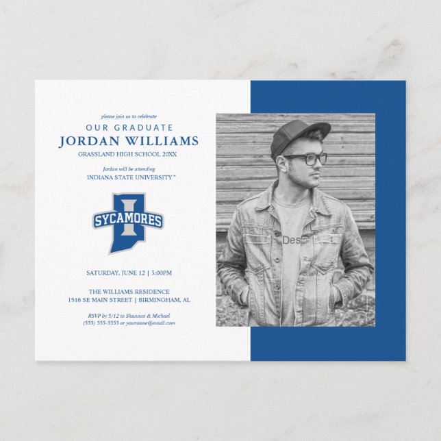 Future Indiana State Graduate Announcement Postcard (Front)