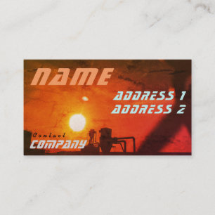 Future Industry Orange Sunrise Business Card
