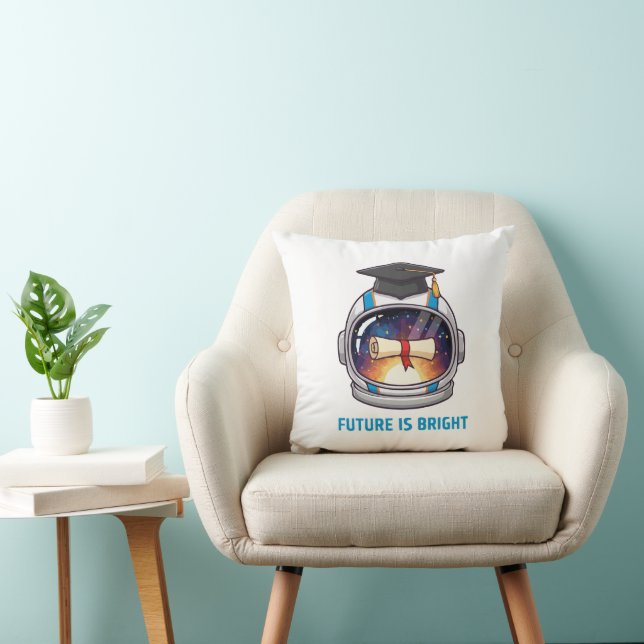  Future is Bright Astronaut Graduation Cap & Diplo Cushion (Chair)