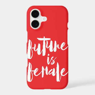 Future is FEMALE, in pop red, feminism