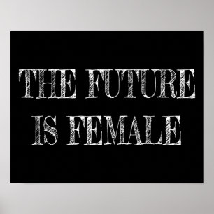 Future is Female Vintage Poster