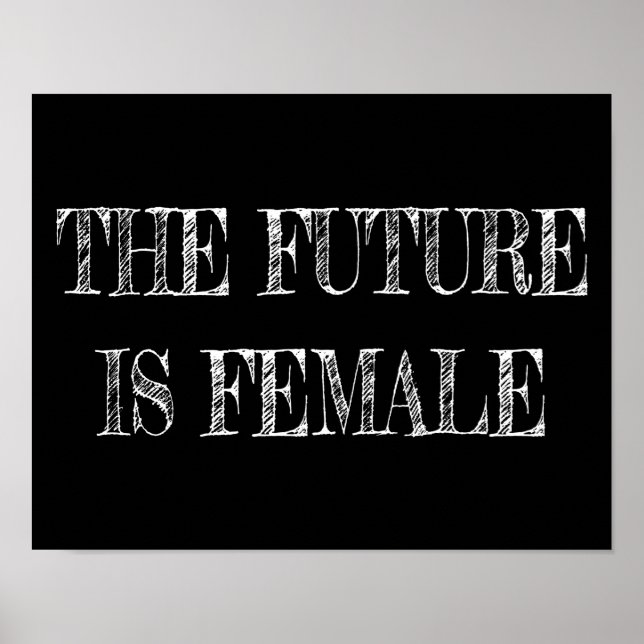 Future is Female Vintage Poster (Front)
