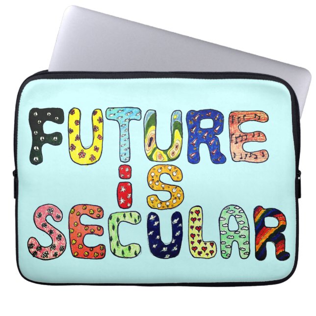 FUTURE IS SECULAR LAPTOP SLEEVE (Front)