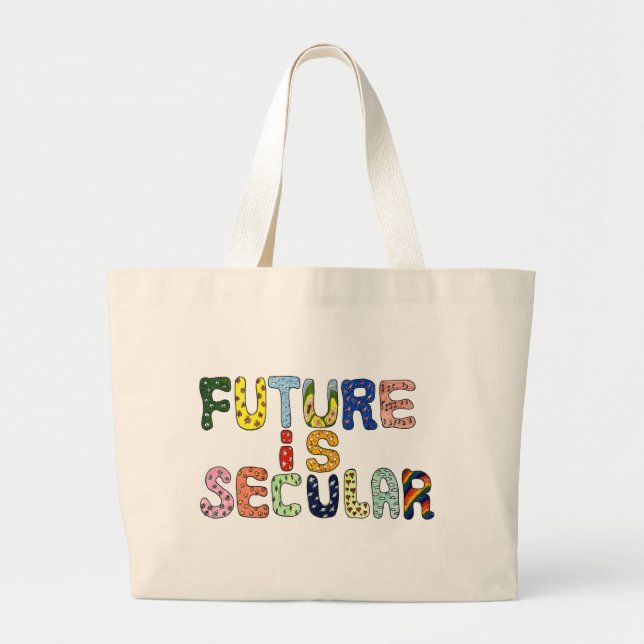 FUTURE IS SECULAR LARGE TOTE BAG (Front)