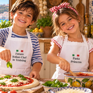 Future Italian Chef in Training Editable Kids Apron