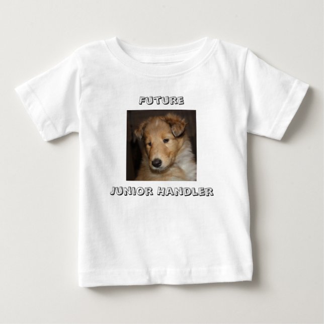 Future Junior Handler - rough collie pup Baby T-Shirt (Front)