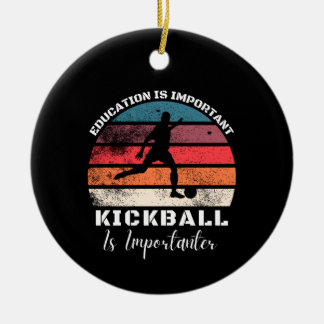 Future Kickball Lover and players mum dad Kickball Ceramic Tree Decoration