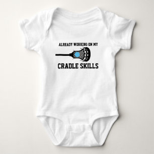 Future Lacrosse Player Funny Cradle Skills Boy Baby Bodysuit