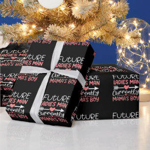 Future Ladies Main Currently Mama's Boy Valentines Wrapping Paper