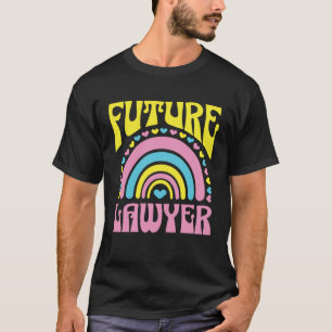 Future Lawyer Bright Retro Rainbow Lawyers Trainin T-Shirt