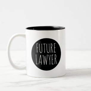 Future Lawyer // Career Profession Celebration Two-Tone Coffee Mug