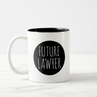 Future Lawyer // Career Profession Celebration Two-Tone Coffee Mug
