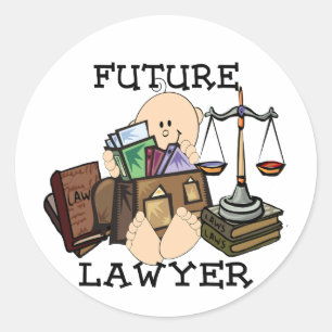 Future Lawyer Classic Round Sticker