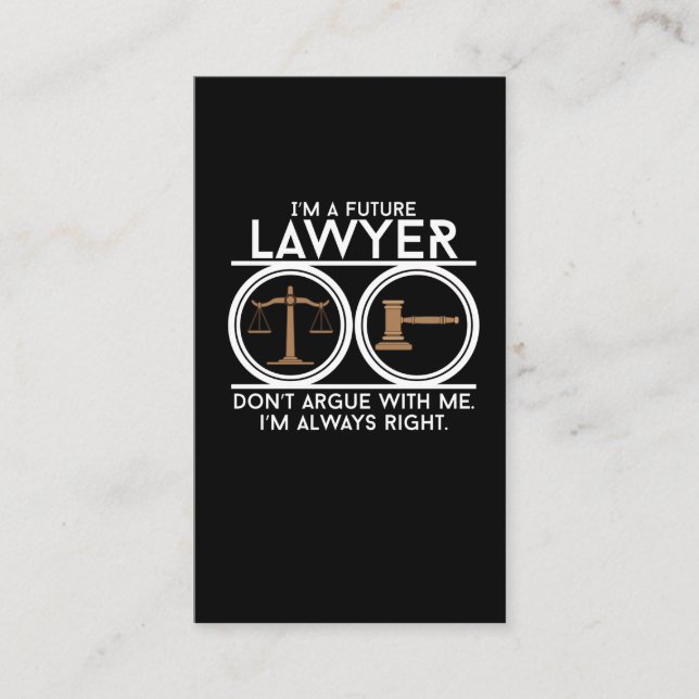 Future lawyer court law student student lawyer stu business card (Front)