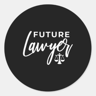 Future Lawyer Law School Graduation Law Student Classic Round Sticker