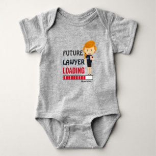 Future Lawyer Loading Newborn Shower Party Girly Baby Bodysuit