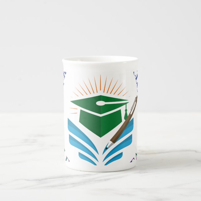 Future Leader O'Clock – Learn to Lead | Motivation Bone China Mug (Front)