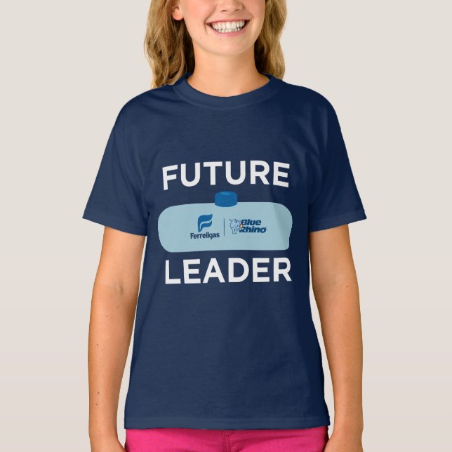 Future Leader Tank Girls' T-shirt - Dk Blue (Front)