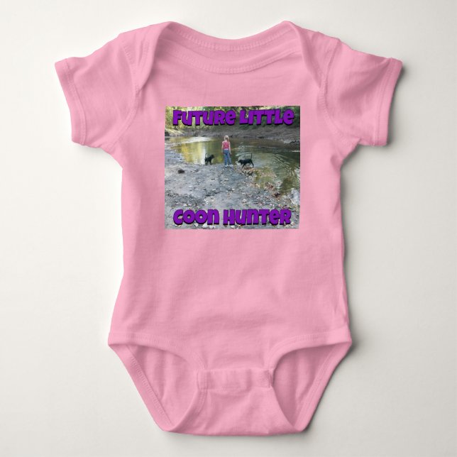 Future Little Coon Hunter Baby Bodysuit (Front)