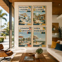 Future Living Mid Century Modern Poster