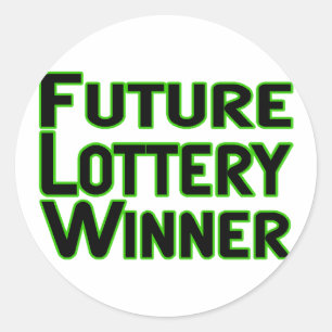 Future Lottery Winner Classic Round Sticker