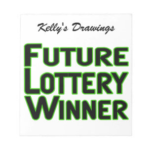Future Lottery Winner Notepad