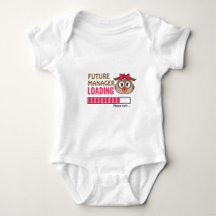 Future Manager Loading Funny Owl Shower Girly Baby Bodysuit