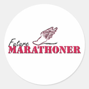 Future Marathoner Classic Round Sticker