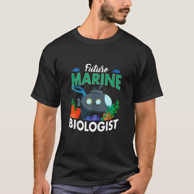 Future Marine Biologist Kids Ocean Biology Submari T-Shirt (Front)