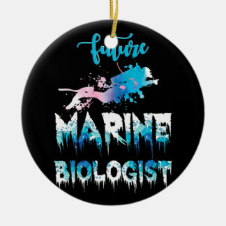 Future Marine Biologist Ocean Student Biology Gift Ceramic Tree Decoration