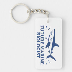 Future marine biologist shark lover key ring