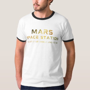 Future Mars Space Station graphic tee with sci‑fi