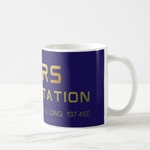Future Mars Space Station graphic tee with sci‑fi  Coffee Mug
