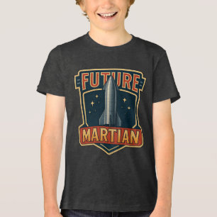 Future Martian Black Basic T-Shirt Tri-Blend Shirt